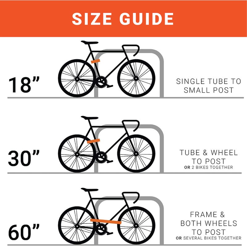 OTTOLOCK HEXBAND Cinch Lock - Lightweight Anti Theft Combination Bike Lock, Compact, Extra Tough, Bicycle Accessories, Grey, 60 Inch - Image 5